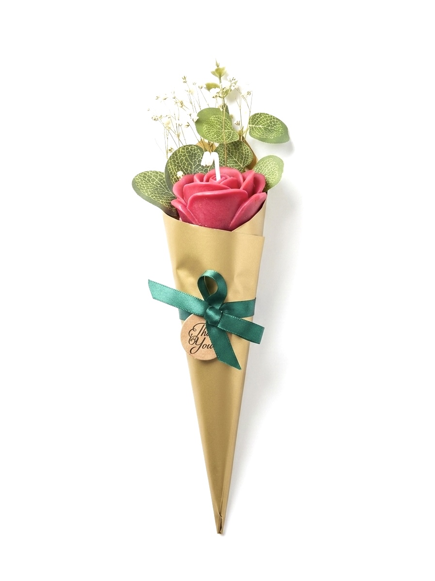 Gloriolux Single Rose Candle Bouquet Luxury Soy Candle Hand-Poured in Calgary